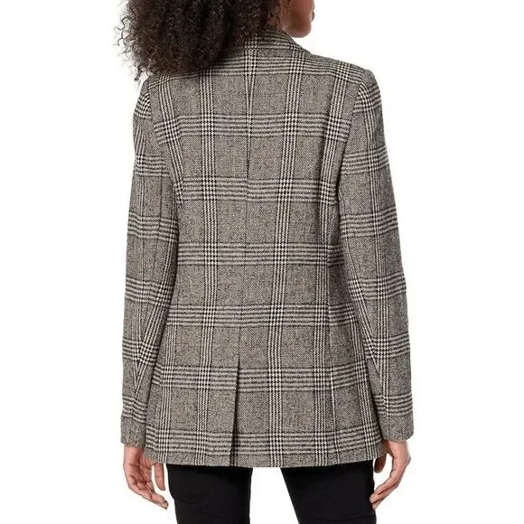 The Drop Women's Blake Tweed Plaid Long Blazer XL NWOT - Picture 10 of 12